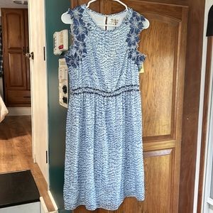 Lace tipped sleeveless Dress